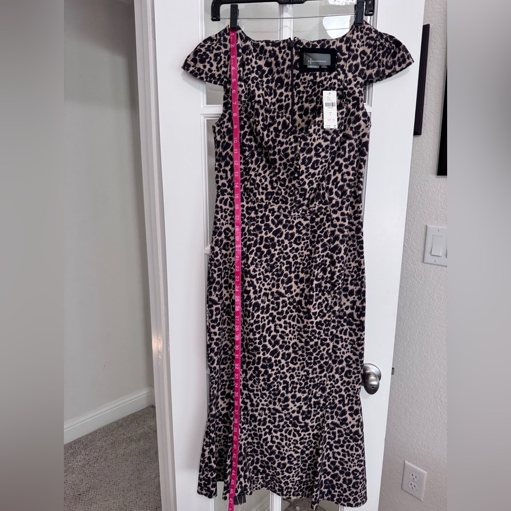 NWT Anthropologie Leopard Print Cap Sleeve Dress